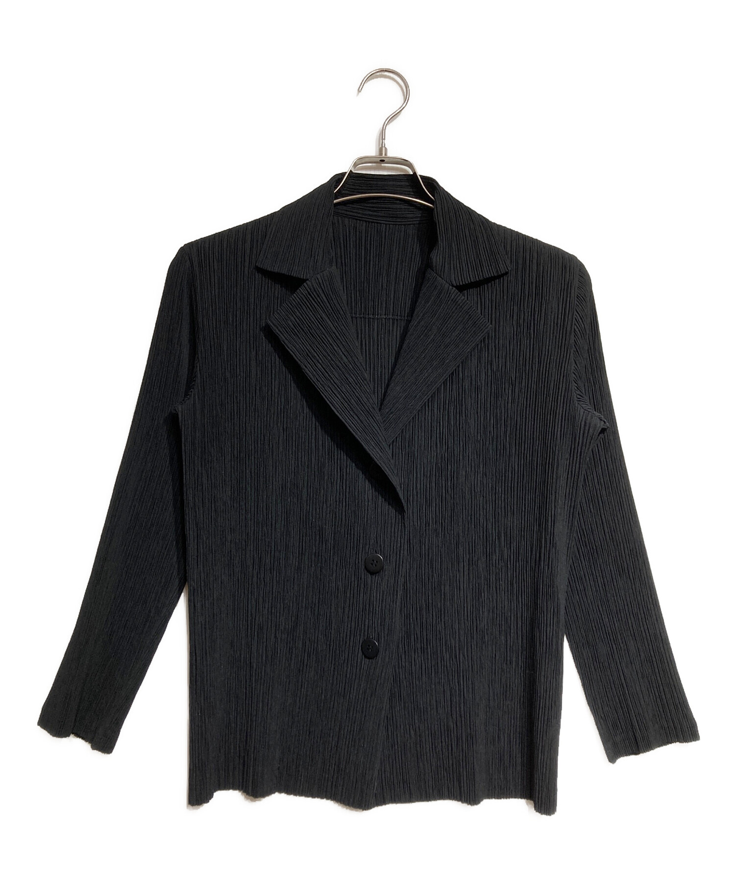 美品 ISSEY MIYAKE イッセイミヤケ テーラードジャケット×パンツ スーツ セットアップ M ブラック レディース 古着 中古 USED 中古・古着通販】ISSEY MIYAKE (イッセイミヤケ) プリーツ3Bジャケット