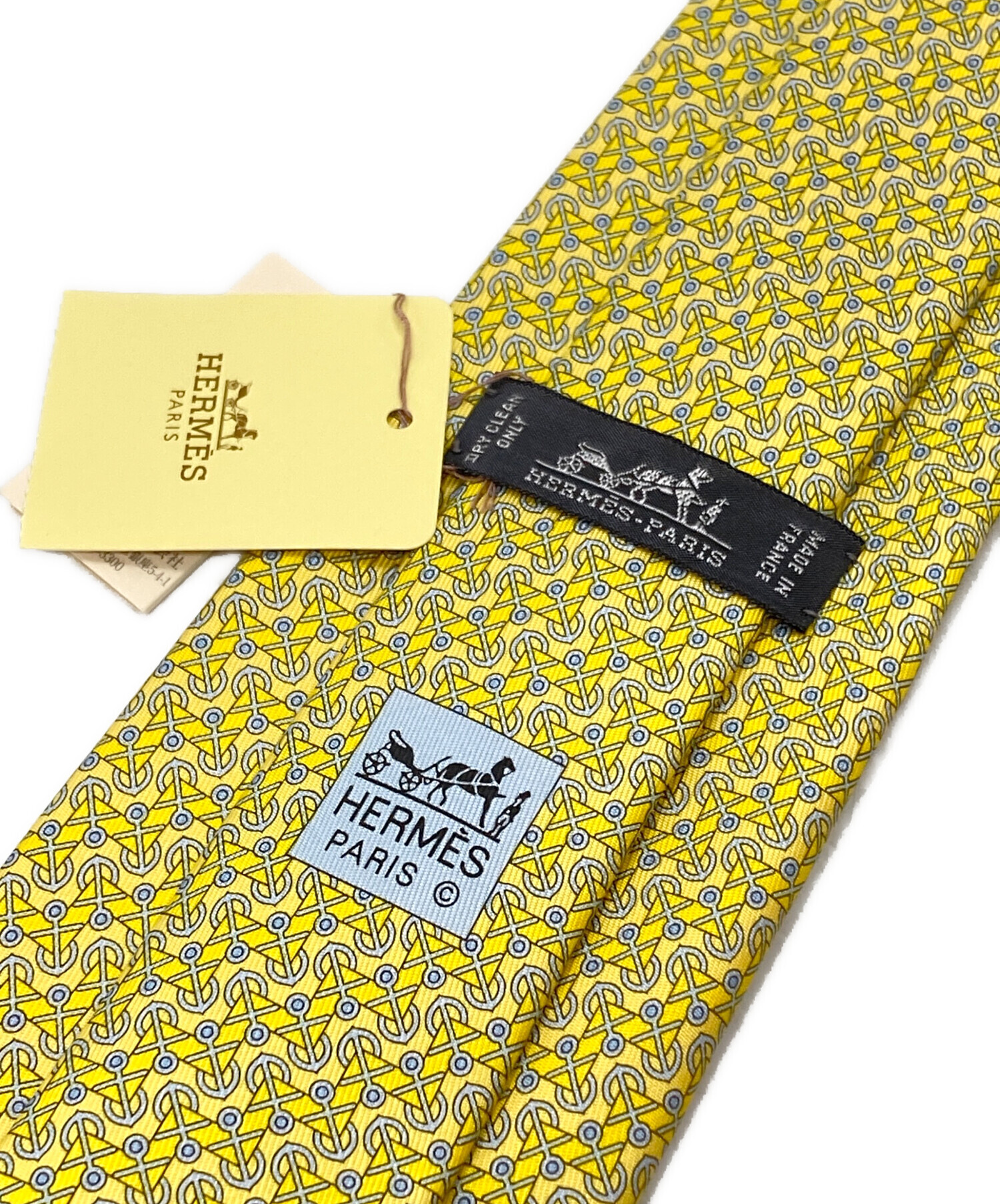 中古・古着通販】HERMES (エルメス) アンカー柄シルクネクタイ/Silk