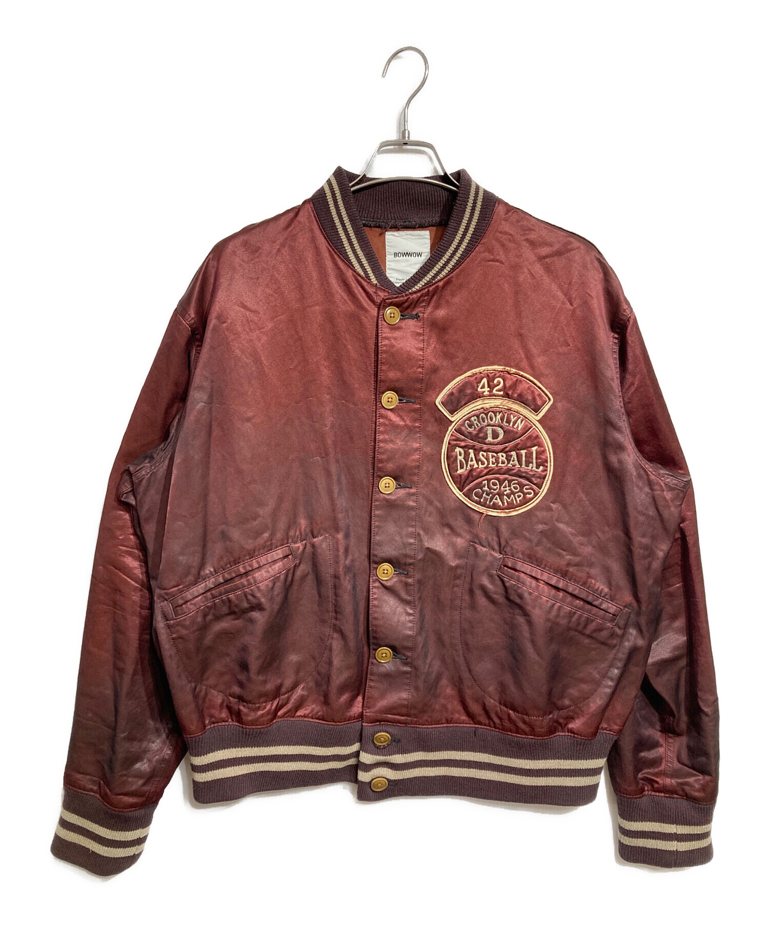 新品■BOWWOW BASEBALL CHAMPION SATIN JACKET 中古・古着通販】BOWWOW (バウワウ) BASEBALL CHAMPION SATIN J/ベース