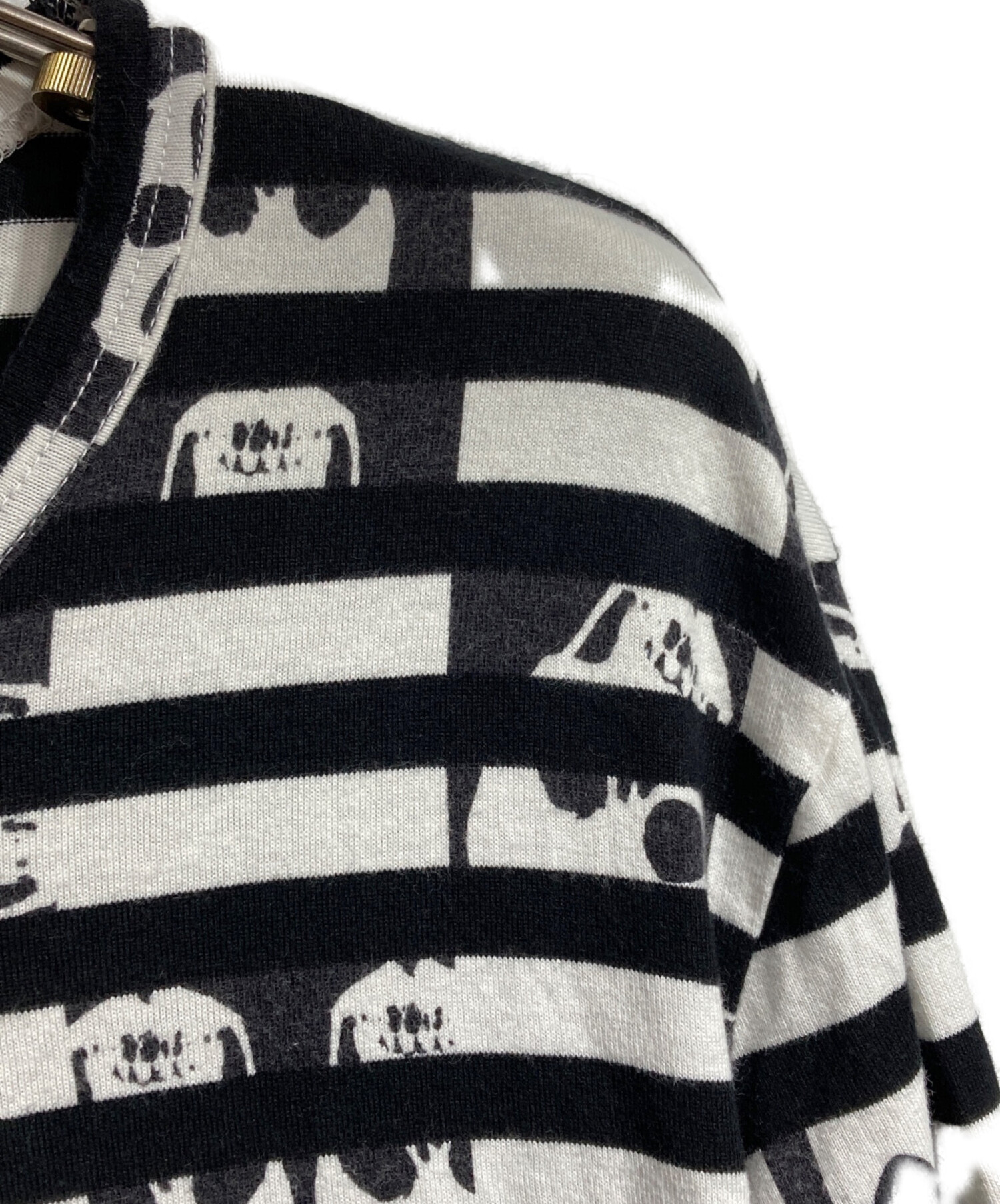 コムデギャルソンオム　プリュス　スカルストライプカットソー 中古・古着通販】COMME des GARCONS HOMME PLUS (コムデギャルソンオム