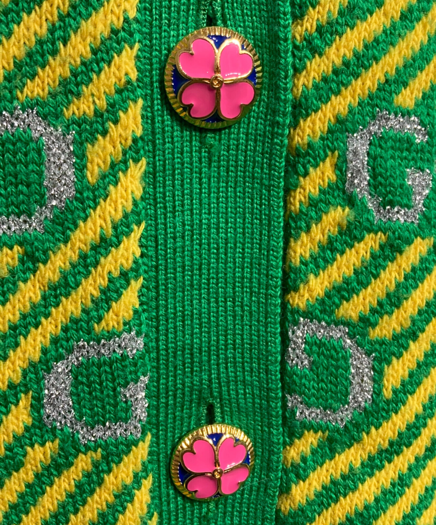 GUCCI グッチ　ストライプニットベスト　刺繍　ウール　ロゴ 中古・古着通販】GUCCI (グッチ) GGストライプジャガードベスト