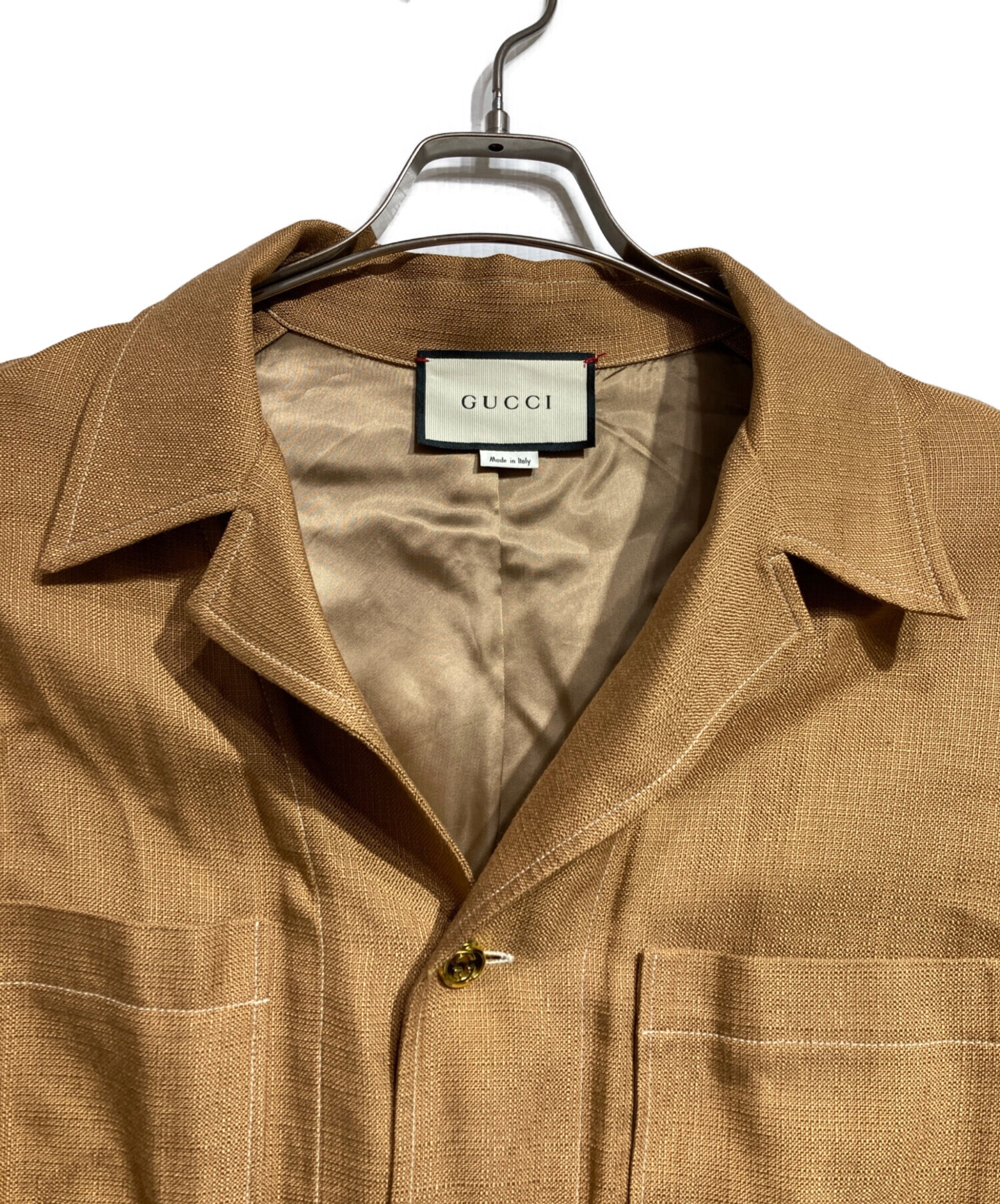 中古・古着通販】GUCCI (グッチ) ビスコースシャツジャケット/Viscose