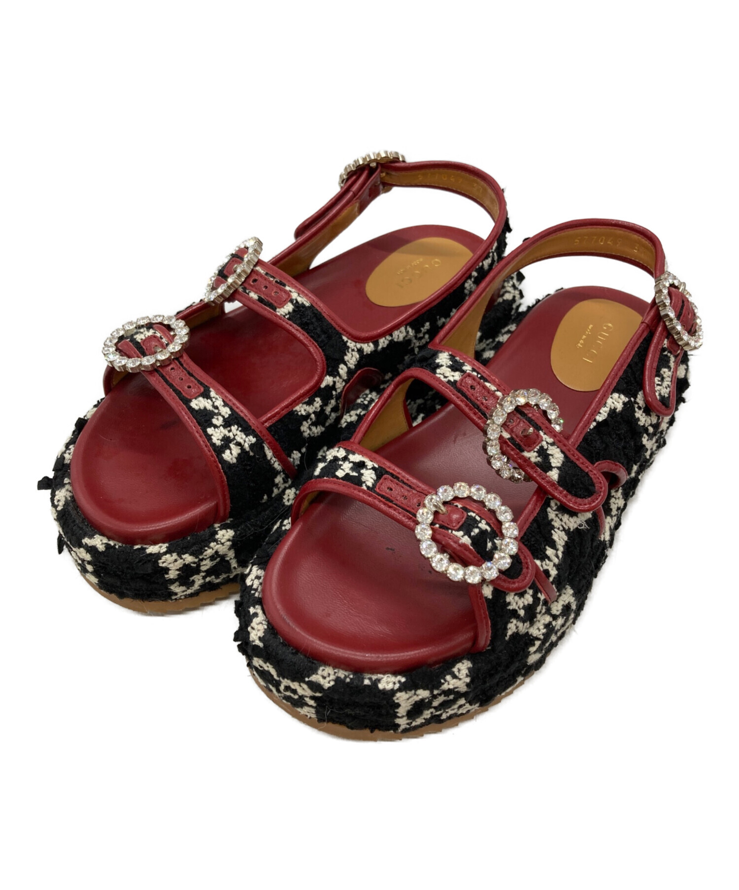 中古・古着通販】GUCCI (グッチ) GGツイード プラットフォーム