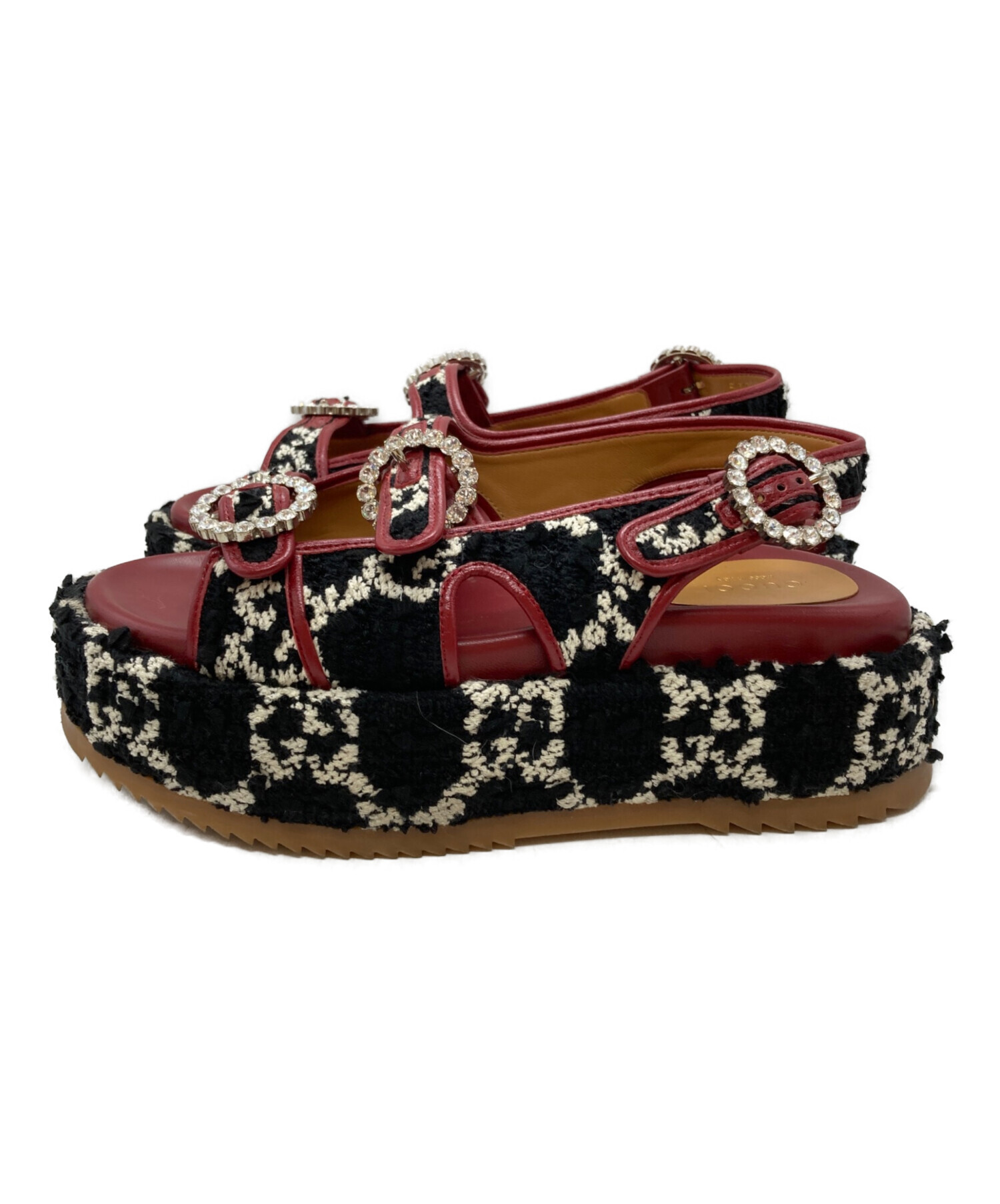 中古・古着通販】GUCCI (グッチ) GGツイード プラットフォーム