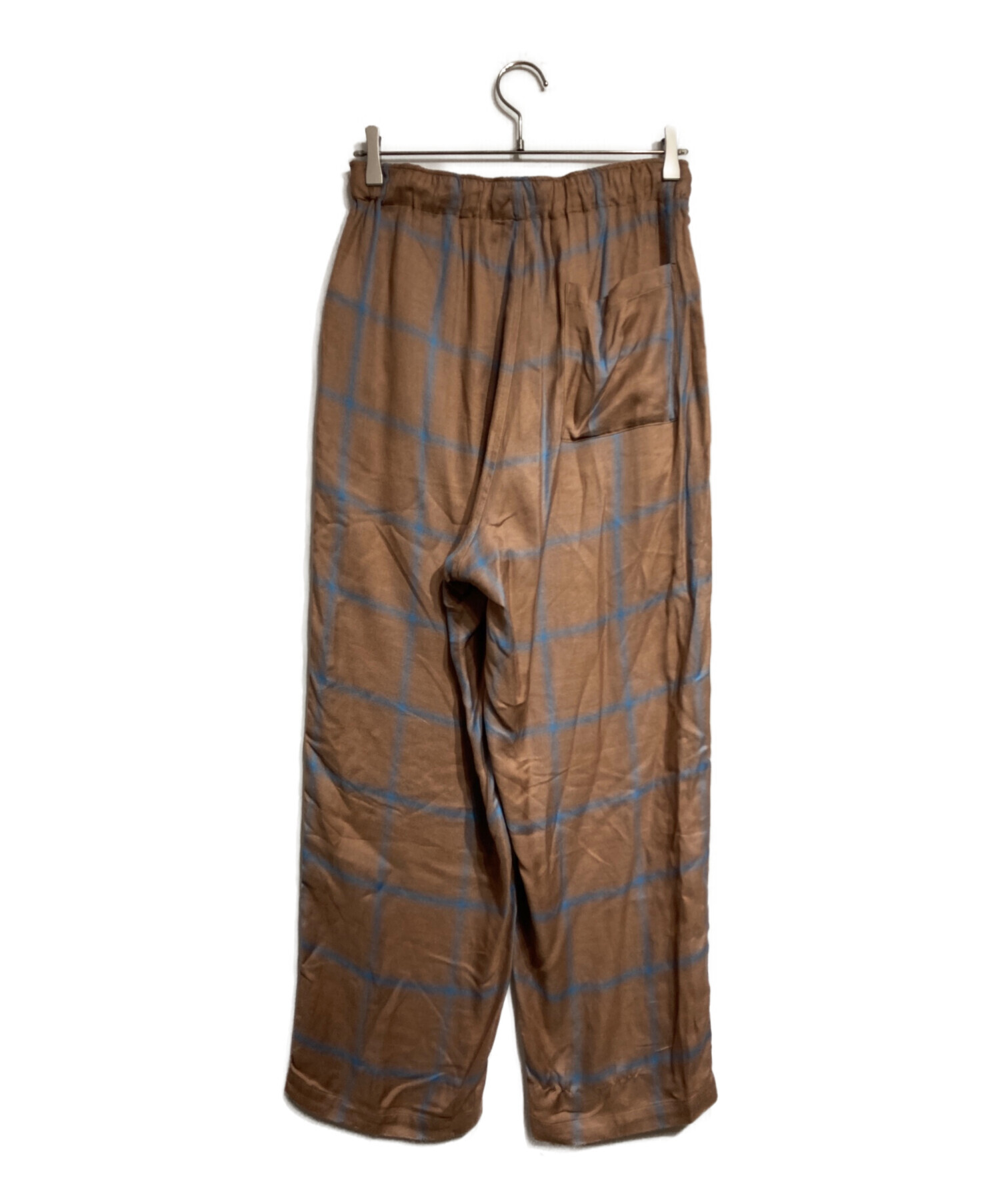 中古・古着通販】YOKE (ヨーク) RAYON WOOL OMBRE PLAID EASY PANTS