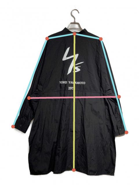 中古・古着通販】Y's (ワイズ) バックロゴスタンドカラーロングシャツ