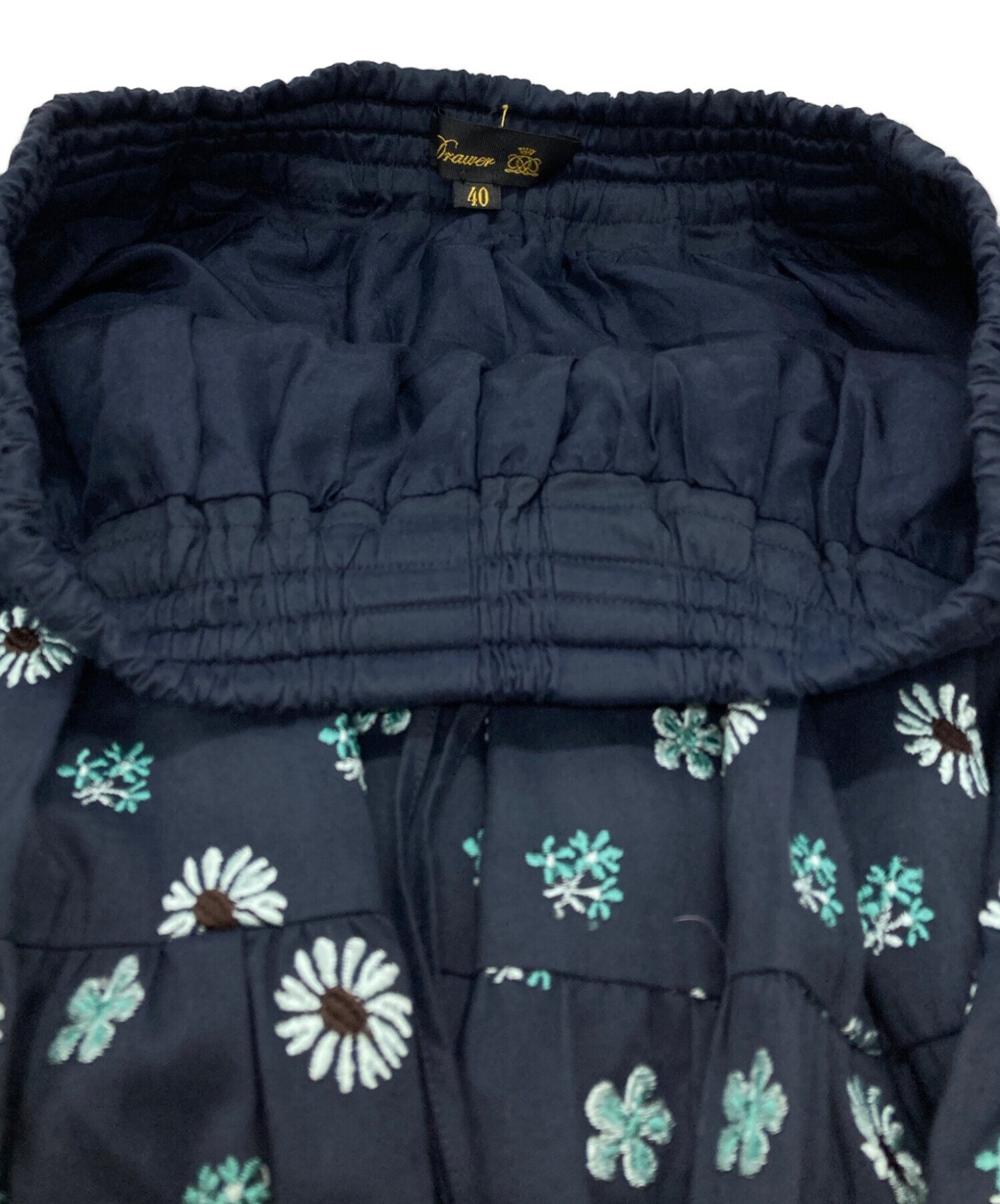 中古・古着通販】DRAWER (ドゥロワー) コットン×シルクエンブロイ