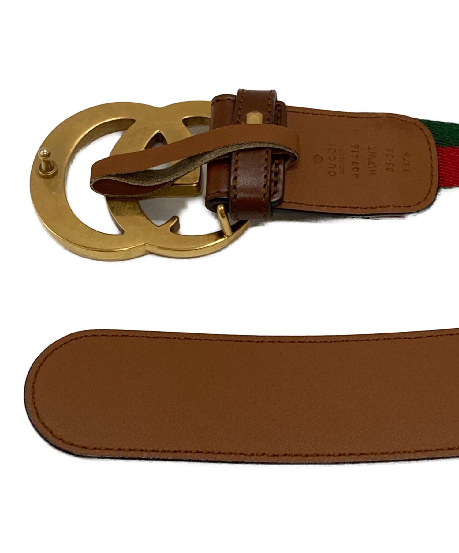 【極美品】【GUCCI】 シェリーライン正規ベルト 付属品完備 中古・古着通販】GUCCI (グッチ) シェリーライン GGマーモント ベルト