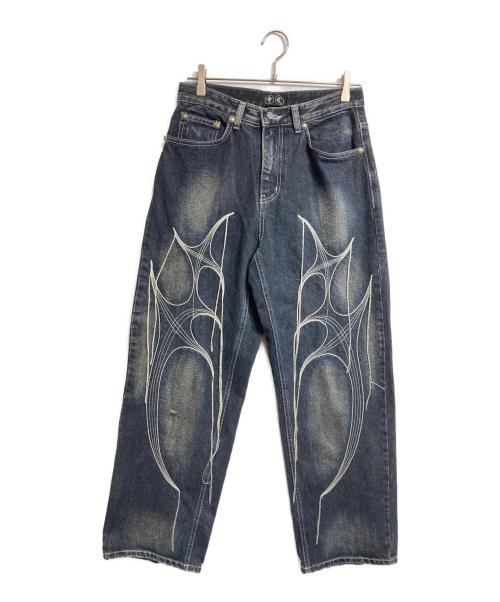 ThugClub トライバルツリー デニム セットアップ 中古・古着通販】THUG CLUB (サグ クラブ) Tribal Tree Denim Pants