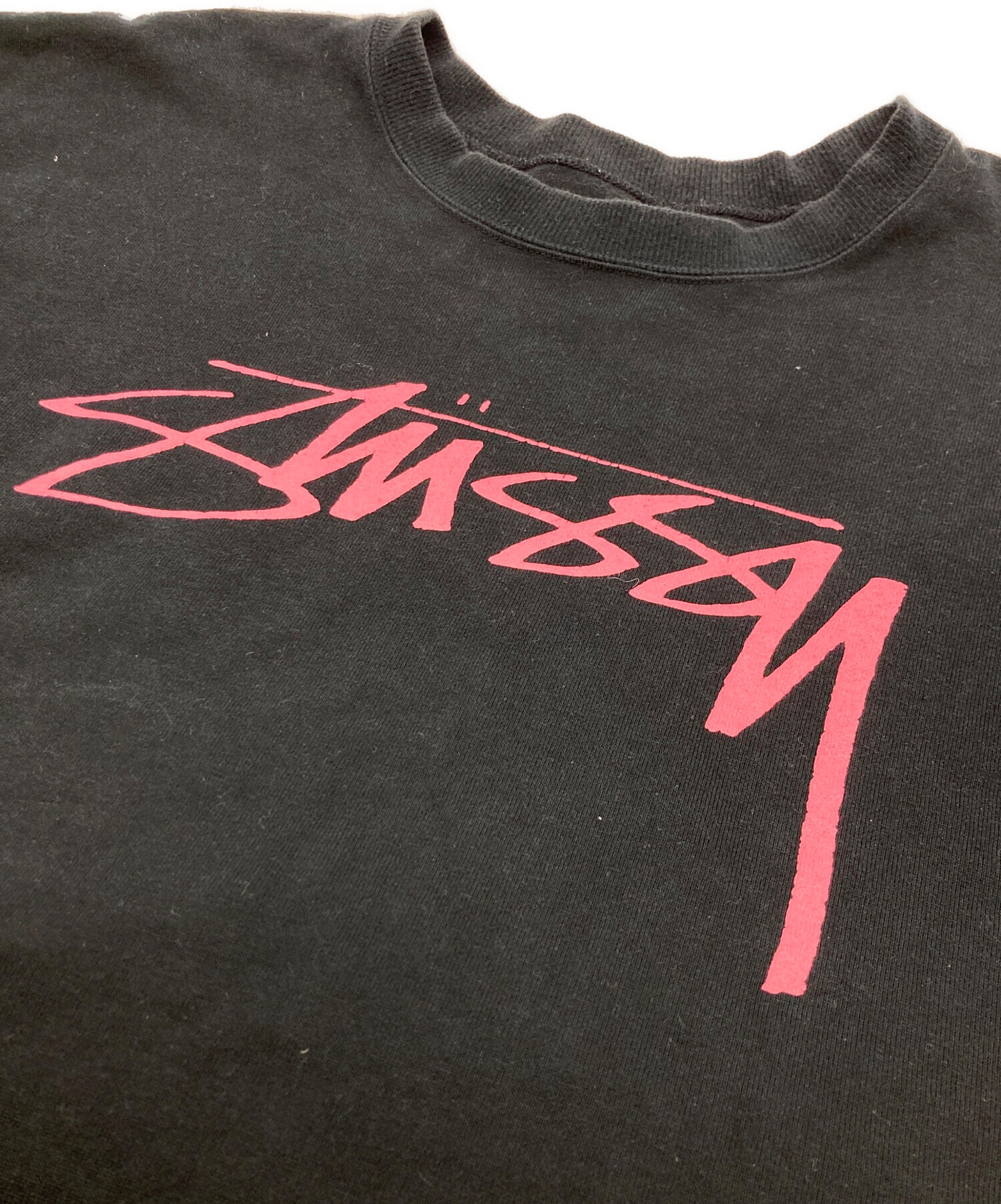 中古・古着通販】stussy (ステューシー) ロゴスウェット ブラック
