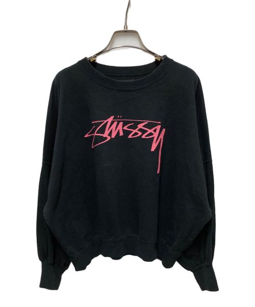 中古・古着通販】stussy (ステューシー) ロゴスウェット ブラック