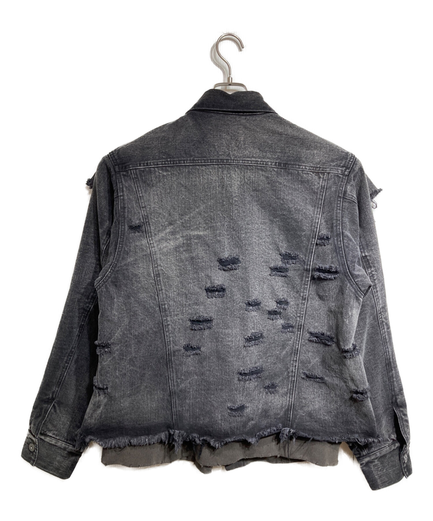 中古・古着通販】GRANCY (グランシー) Sweat Docking Design Damage