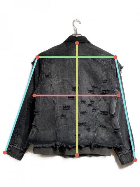 中古・古着通販】GRANCY (グランシー) Sweat Docking Design Damage