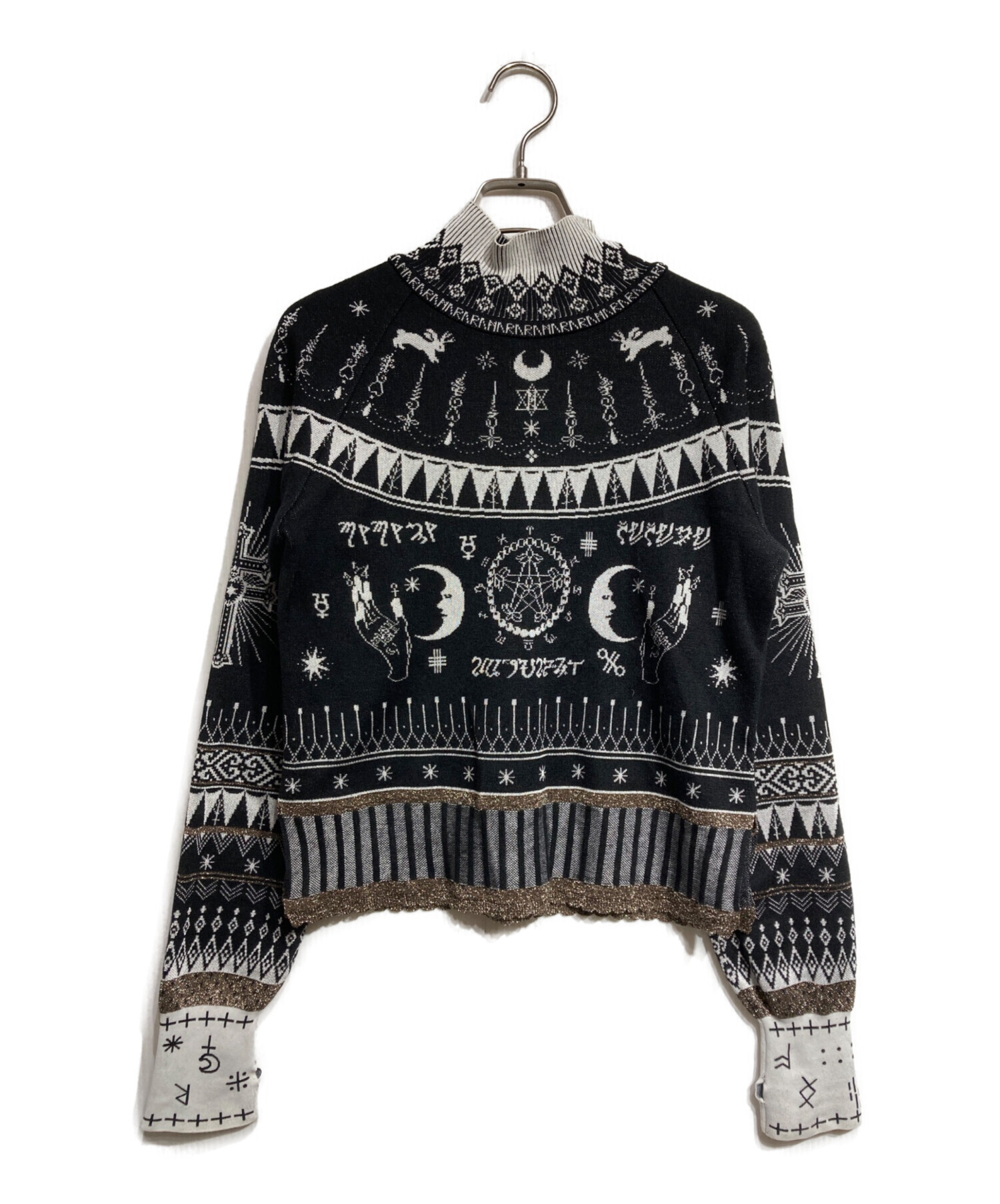 中古・古着通販】rurumu (ルルムウ) tribal tattoo knit tops 