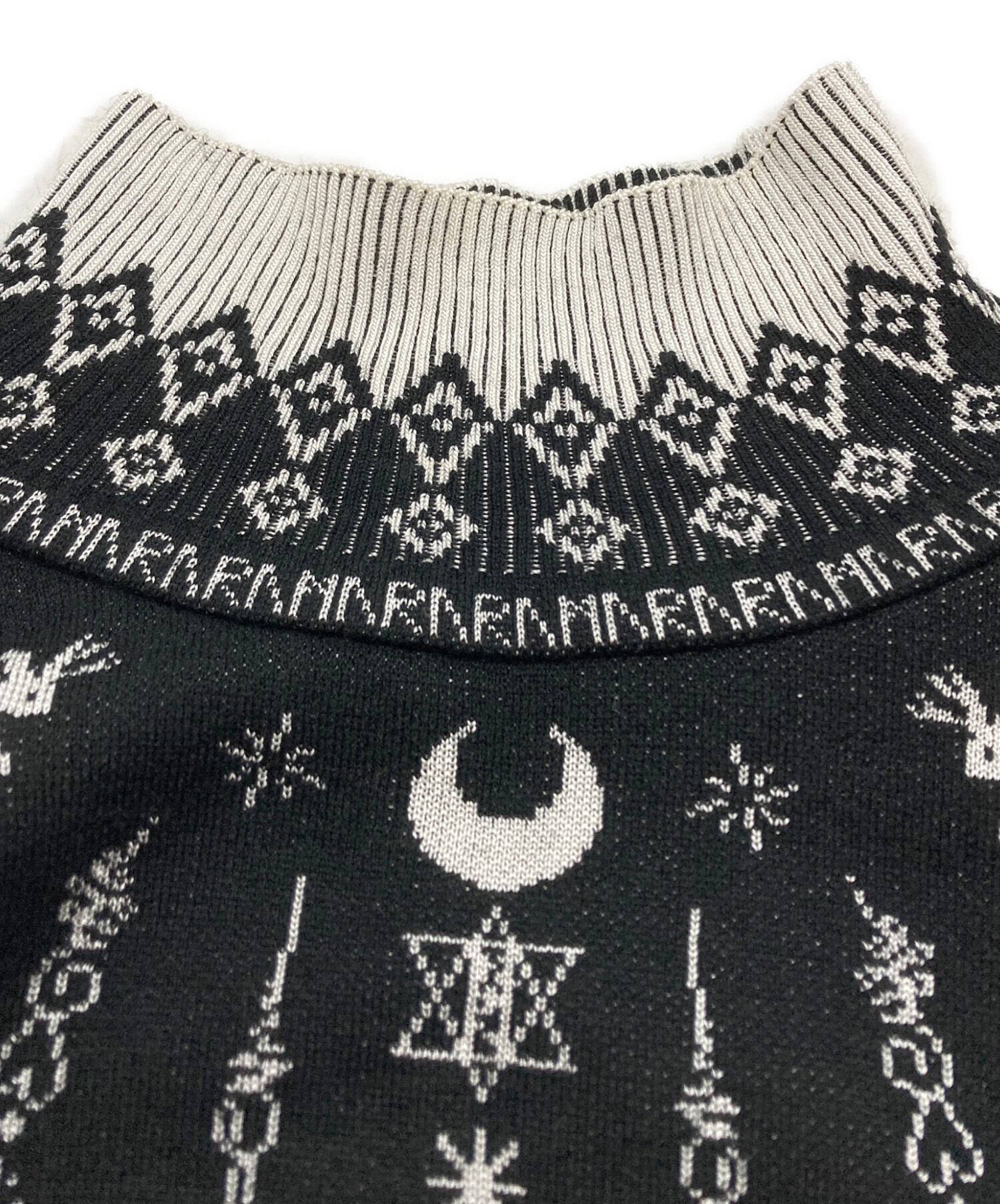 中古・古着通販】rurumu (ルルムウ) tribal tattoo knit tops 