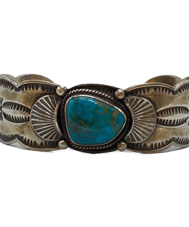 レア⭐︎ナバホ⭐︎ターコイズバングル EVB刻印 中古・古着通販】NAVAHO (ナバホ) ターコイズバングル/turquoise