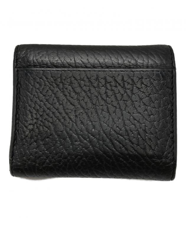 未使用品　メゾンマルジェラ　三つ折り財布　黒　レザー 中古・古着通販】Maison Margiela (メゾンマルジェラ) 4ステッチ 三