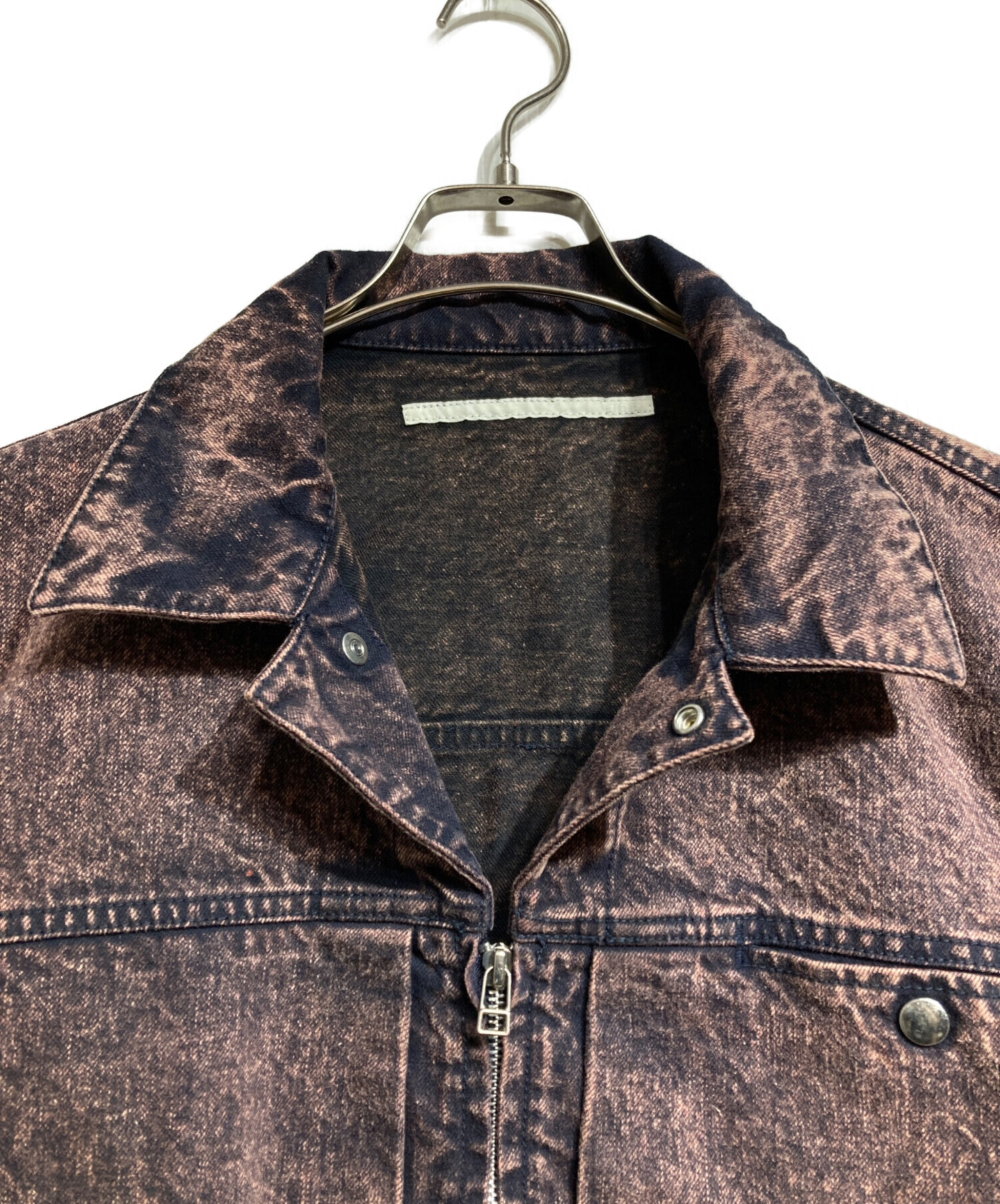 中古・古着通販】Tamme (タム) DENIM MK3 JACKET ブラック×ピンク