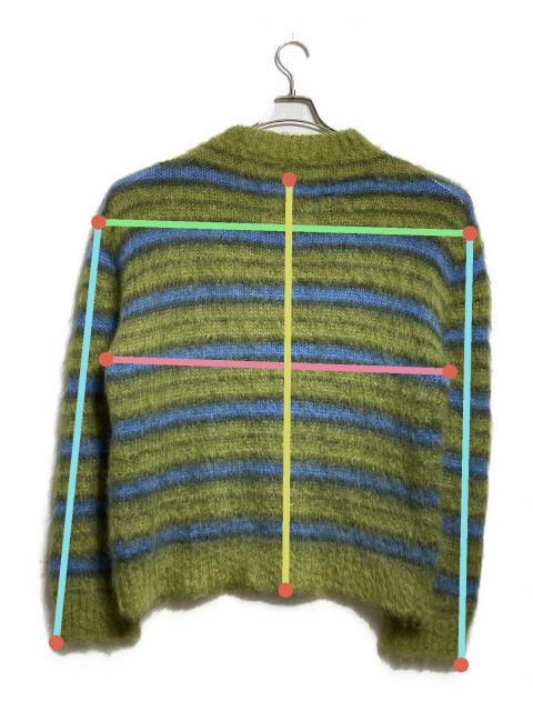 中古・古着通販】MARNI (マルニ) ブラッシュドモヘアストライプニット