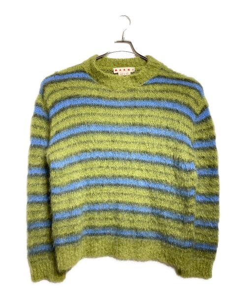 中古・古着通販】MARNI (マルニ) ブラッシュドモヘアストライプニット