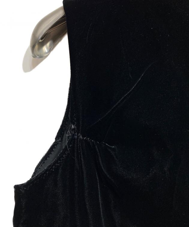 COMME des GARÇONS ベロアノースリーブロングワンピース ブラック 中古・古着通販】COMME des GARCONS (コムデギャルソン) ベロア