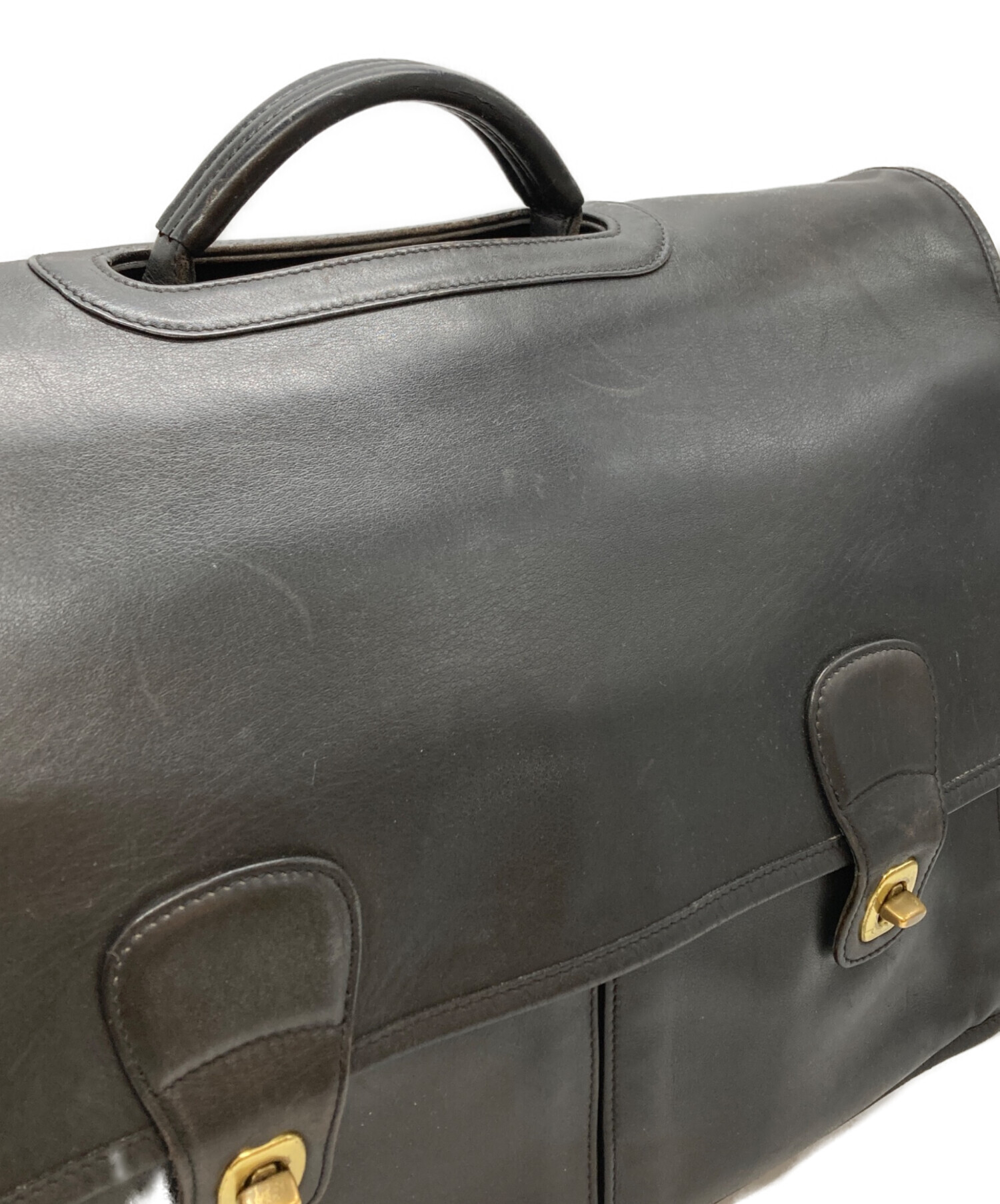 コーチ COACH ショルダーバッグ ターンロック レザー 10615 中古・古着通販】COACH (コーチ) ターンロックレザーフラップ