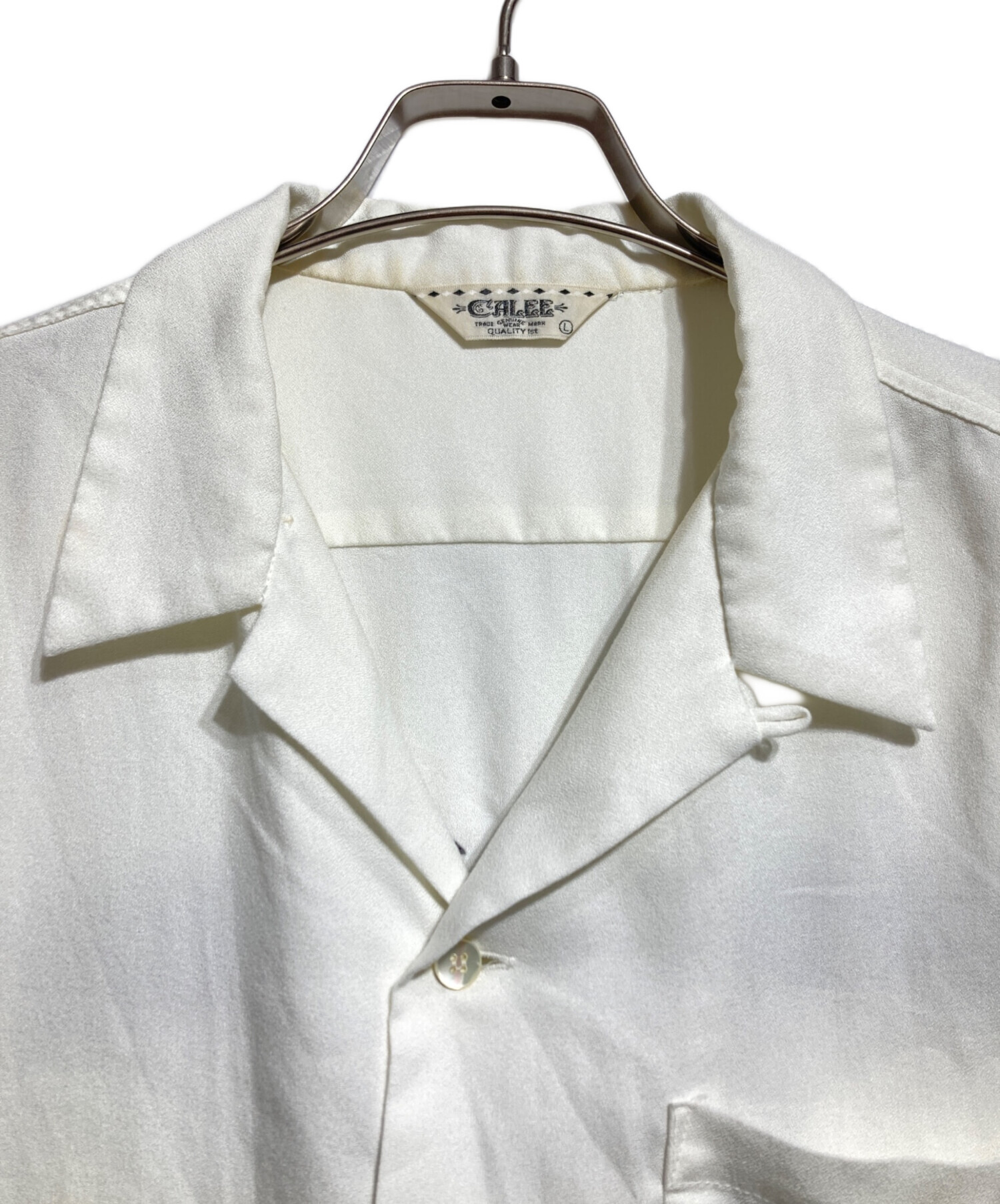 新品 CALEE 半袖 開襟 レーヨンシャツ L 中古・古着通販】CALEE (キャリー) レーヨン混オープンカラーシャツ