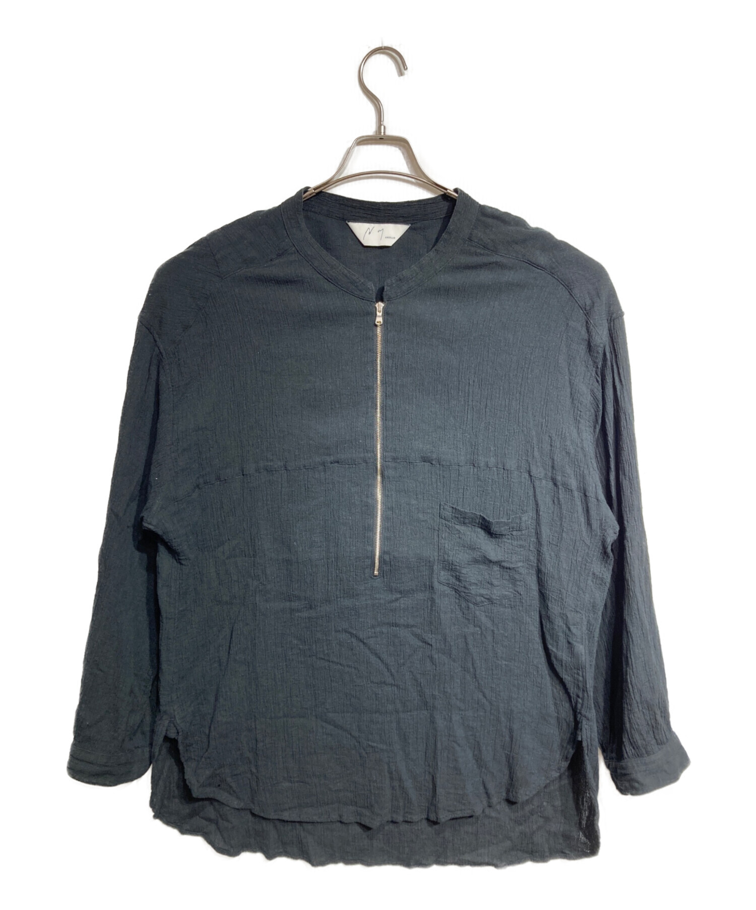 中古・古着通販】ANCELLM (アンセルム) ハーフジップシャツ/CREPE HALF
