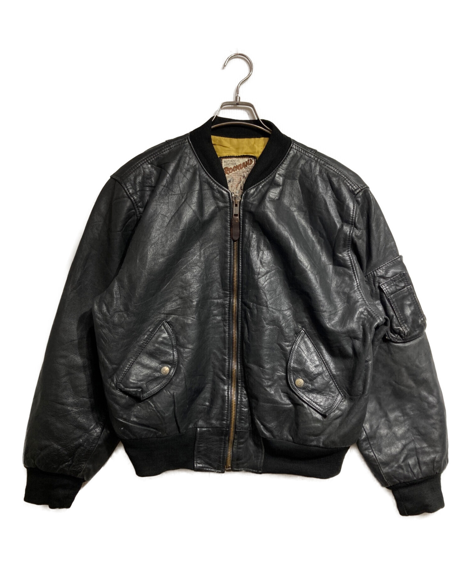 OLD Design leather jacket ボンバージャケット　古着 中古・古着通販】ROCKLAND (ロックランド) レザーボンバージャケット