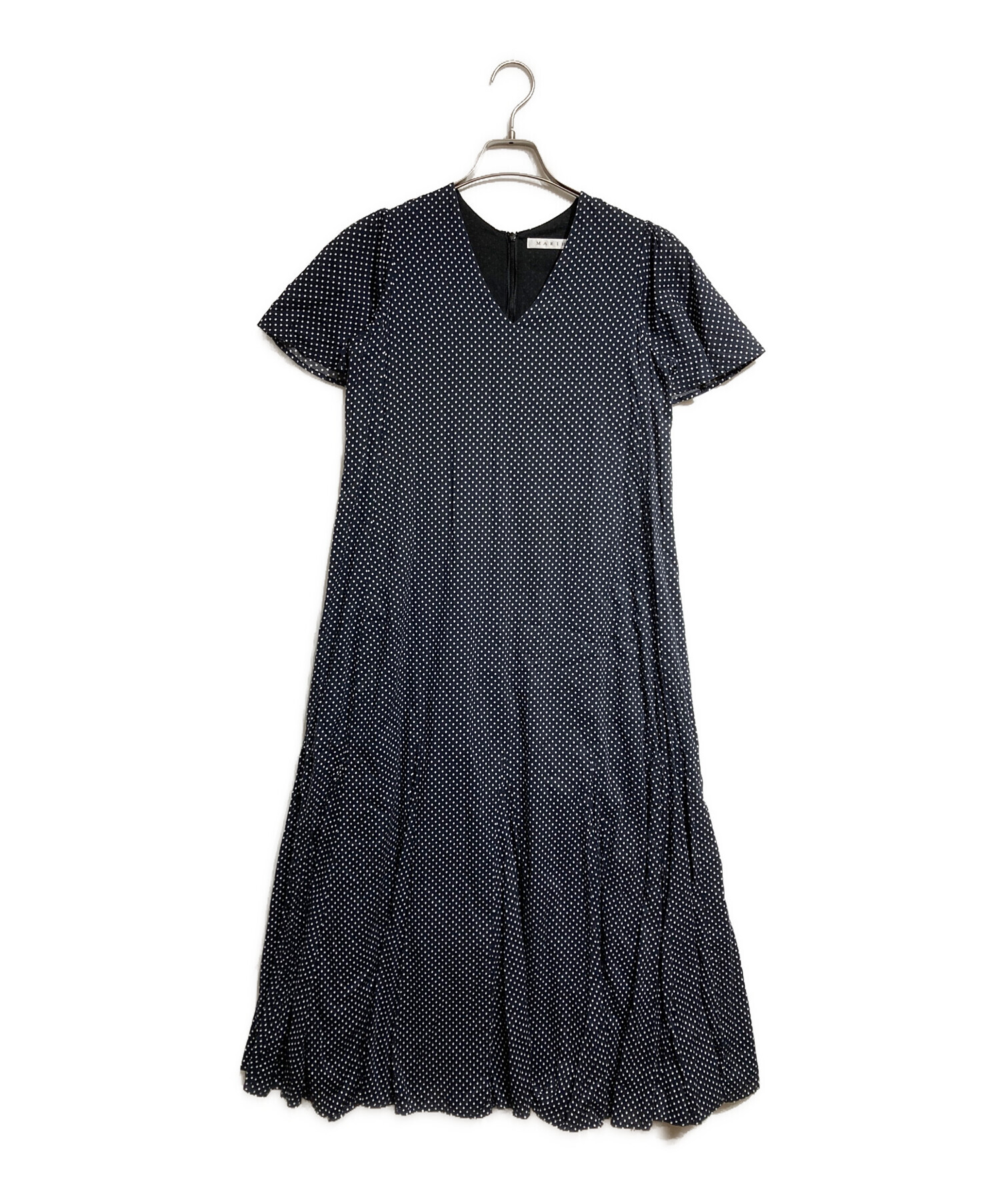 中古・古着通販】MARIHA (マリハ) ドットロングワンピース ブラック