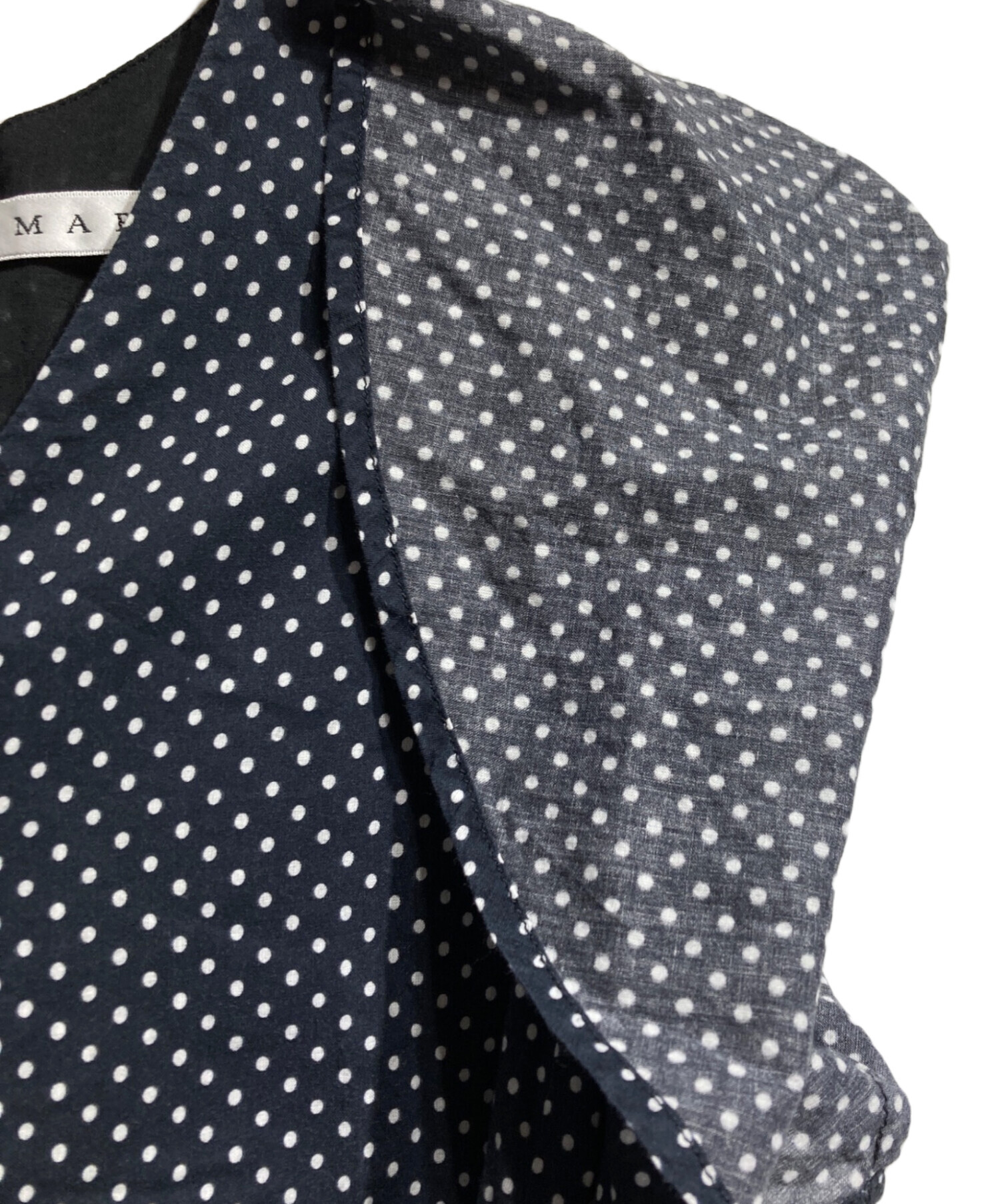 中古・古着通販】MARIHA (マリハ) ドットロングワンピース ブラック