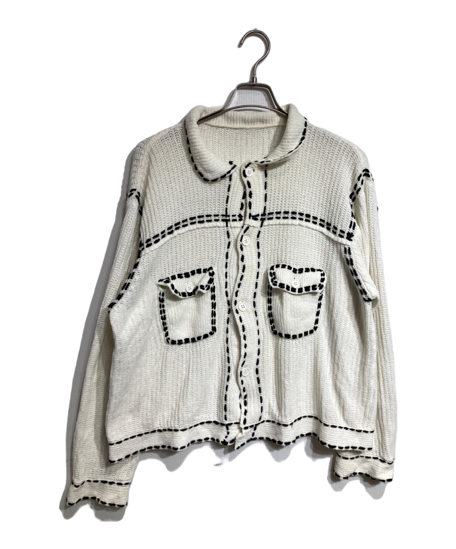 中古・古着通販】PHINGERIN (フィンガリン) ニットステッチシャツ/Knit