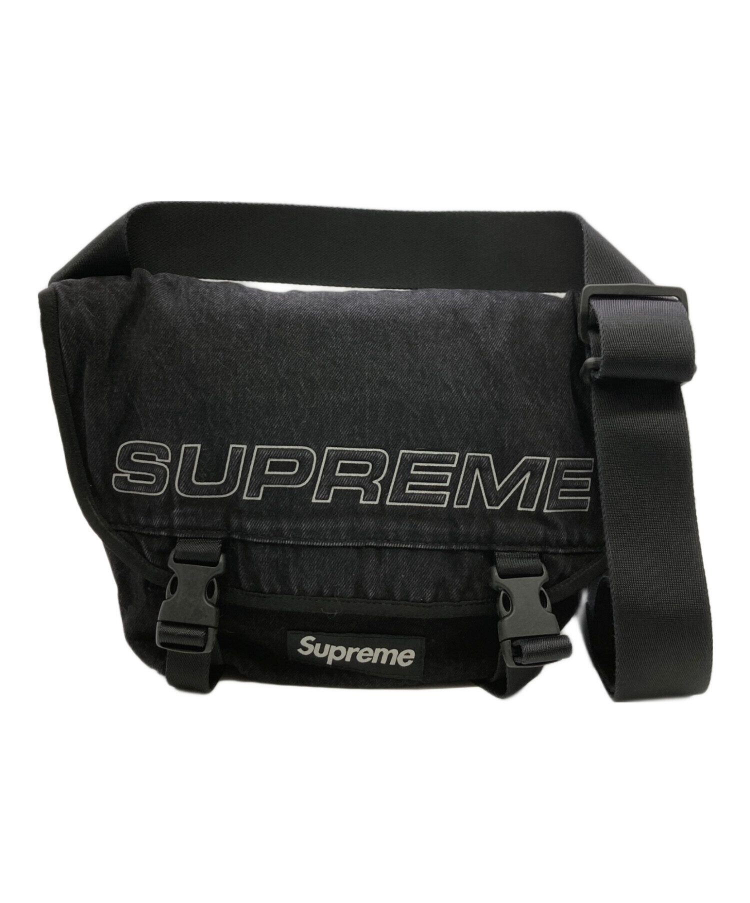 シュプリーム　メッセンジャーバック　ブラック　黒 中古・古着通販】SUPREME (シュプリーム) Denim Messenger Bag