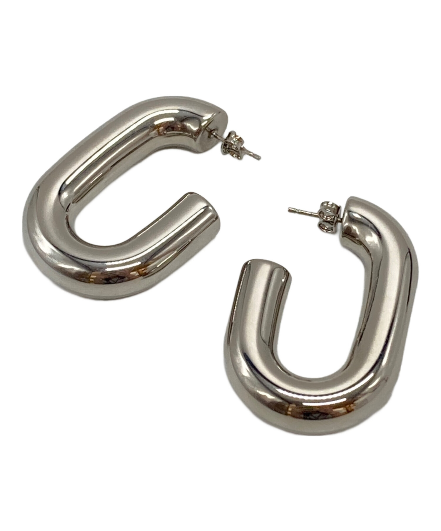 【美品】paco rabanne パコラバンヌ　ピアス　フープ　シルバー 中古・古着通販】PACO RABANNE (パコラバンヌ) XL リンク フープピアス