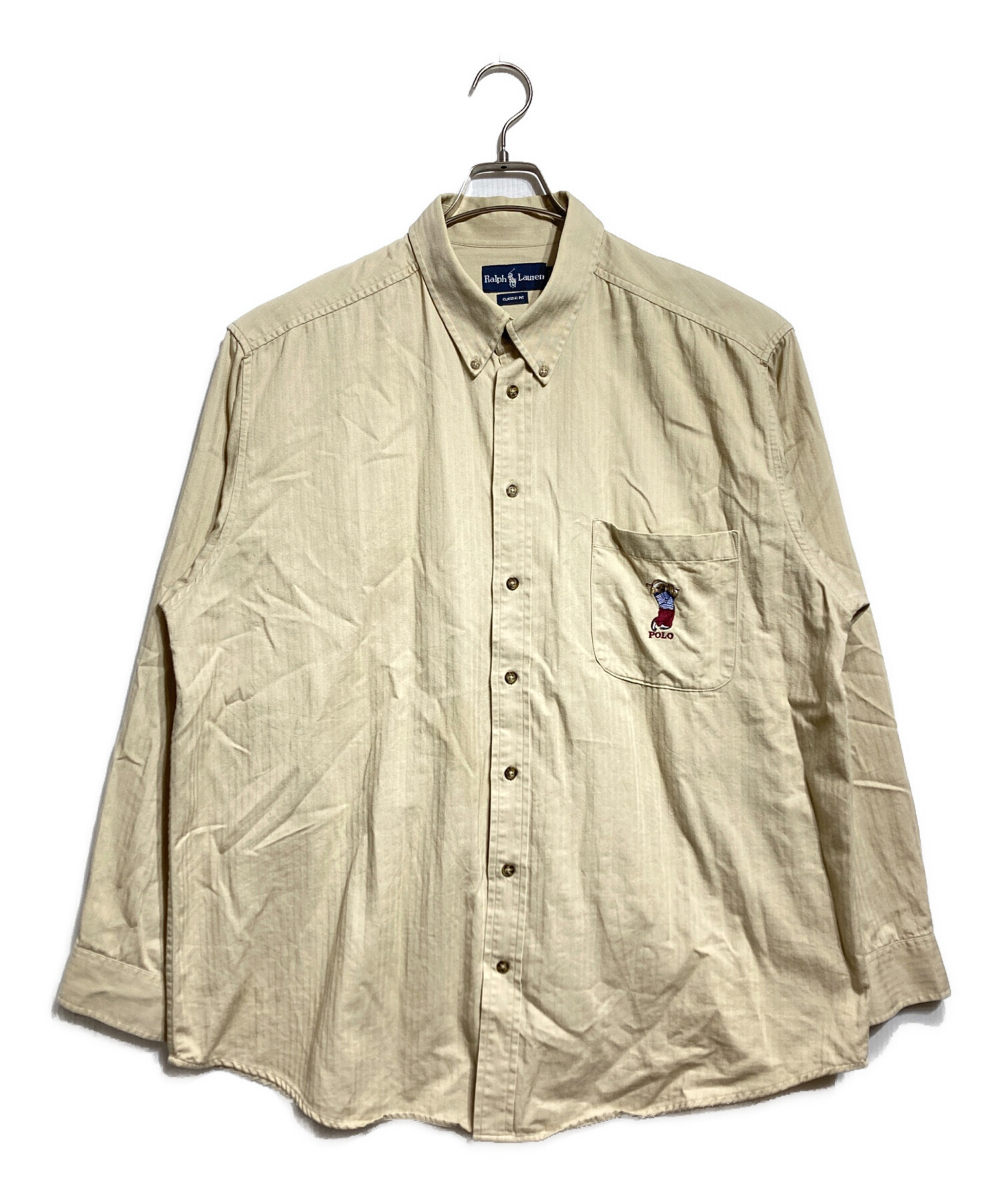 Polo Ralph Lauren テディベア刺繍シャツ L 中古・古着通販】POLO RALPH LAUREN (ポロ・ラルフローレン) ベアー