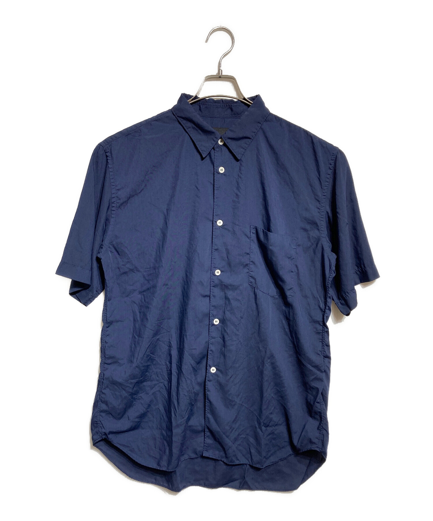 希少　COMME des GARÇONS HOMME 半袖シャツ ネイビー　春夏 中古・古着通販】COMME des GARCONS HOMME DEUX (コムデギャルソン