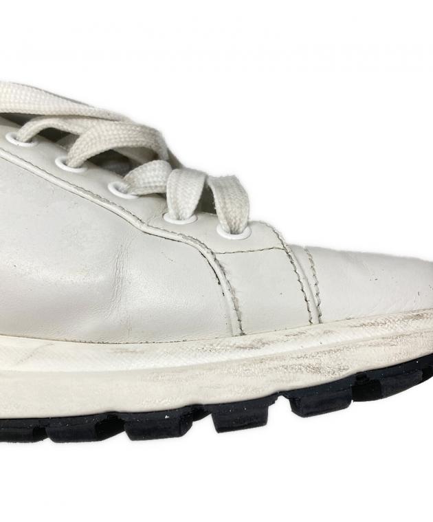 中古・古着通販】PRADA (プラダ) サイドロゴ レザー ローカット