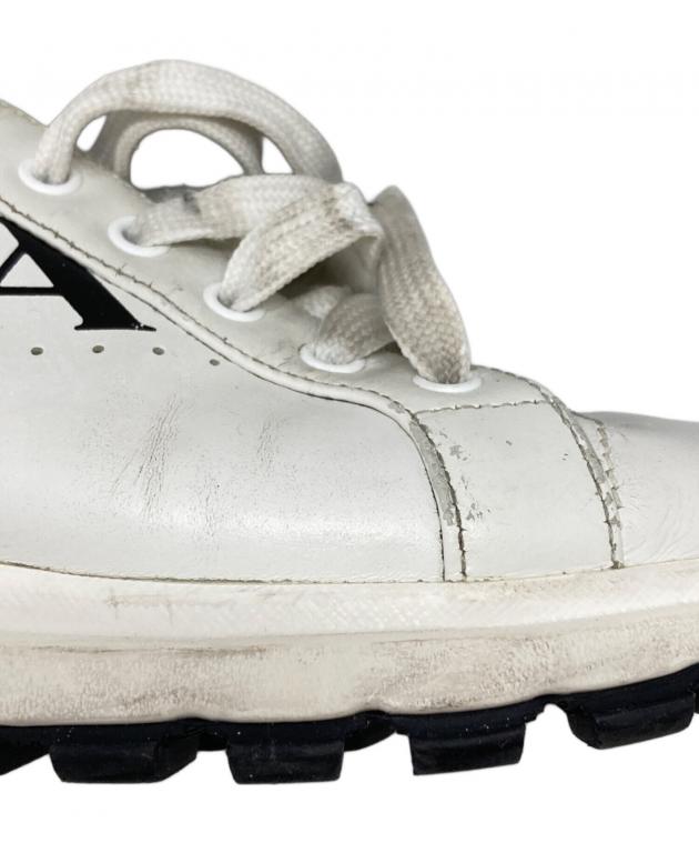 中古・古着通販】PRADA (プラダ) サイドロゴ レザー ローカット