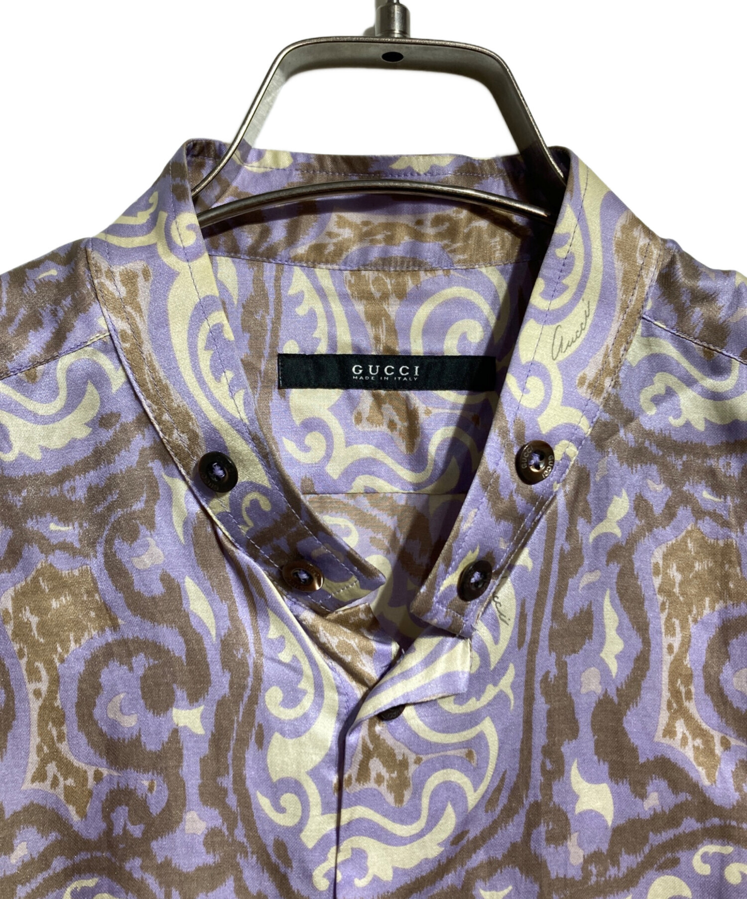 中古・古着通販】GUCCI (グッチ) 総柄シルクシャツ/All-over print
