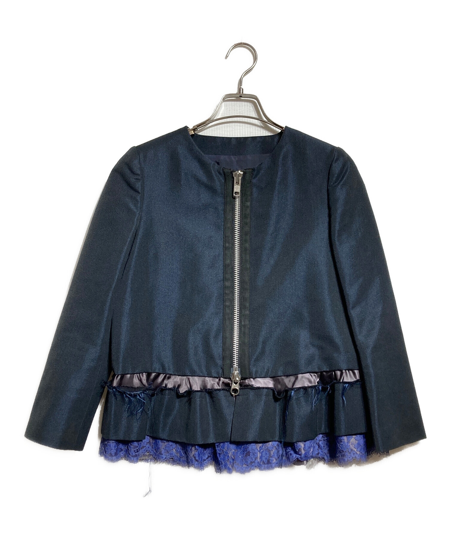 sacai サカイ　シアーブルゾン　ジャケット　レース　フリル 中古・古着通販】sacai (サカイ) レース切替ブルゾン/Lace-Panel