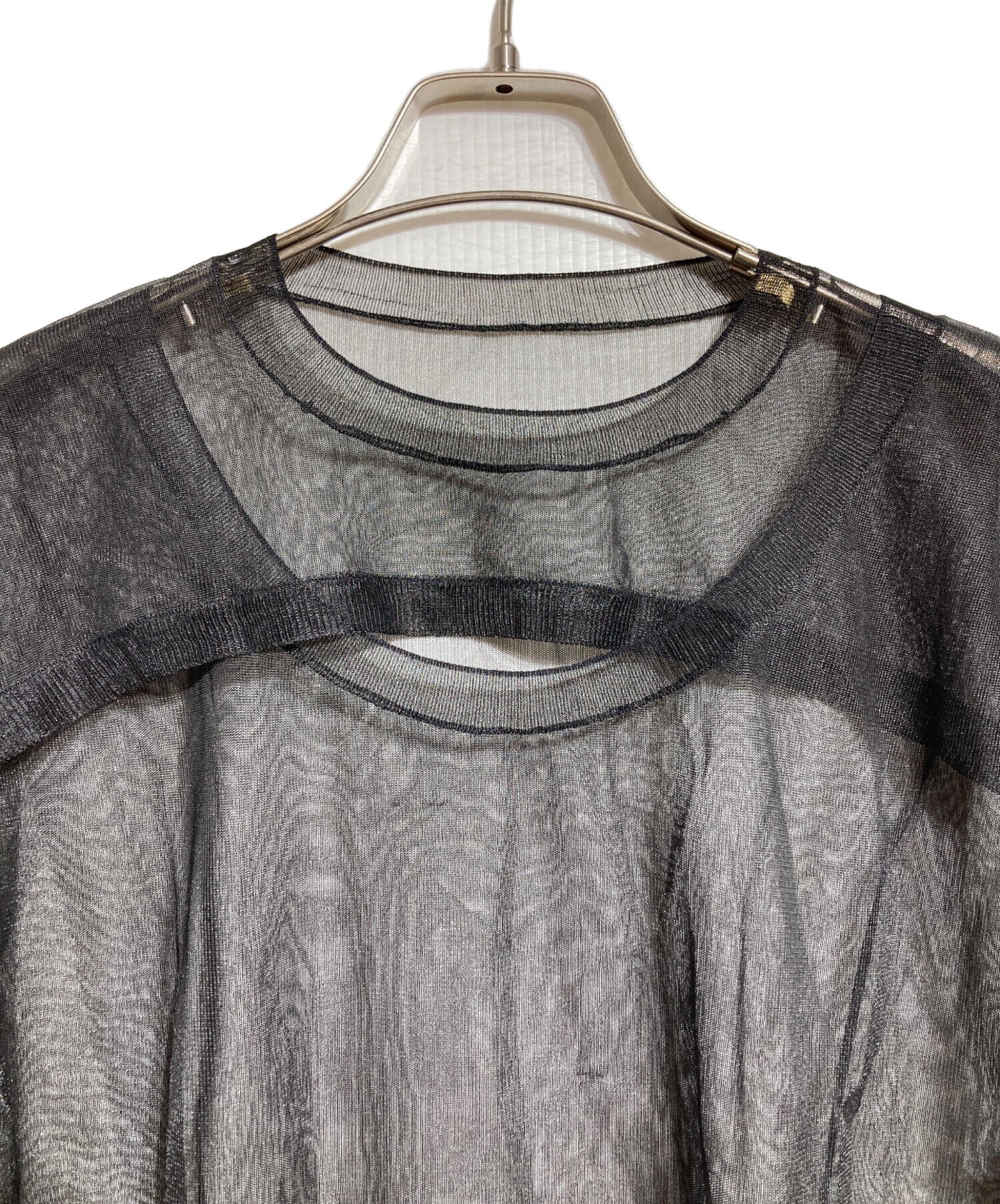 中古・古着通販】HYKE (ハイク) SHEER CREW NECK SWEATER/シアークルー