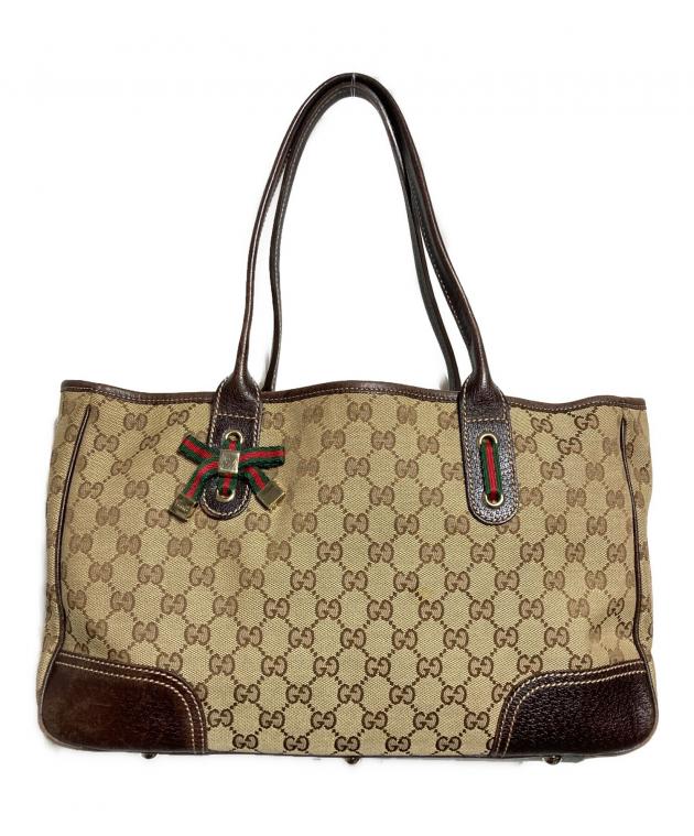 中古・古着通販】GUCCI (グッチ) GG柄 プリンシーライン トートバッグ