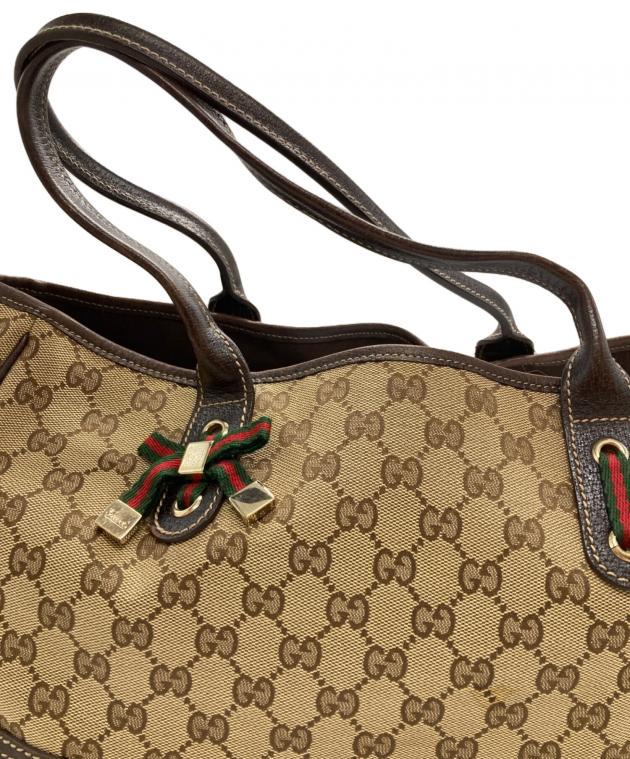 中古・古着通販】GUCCI (グッチ) GG柄 プリンシーライン トートバッグ
