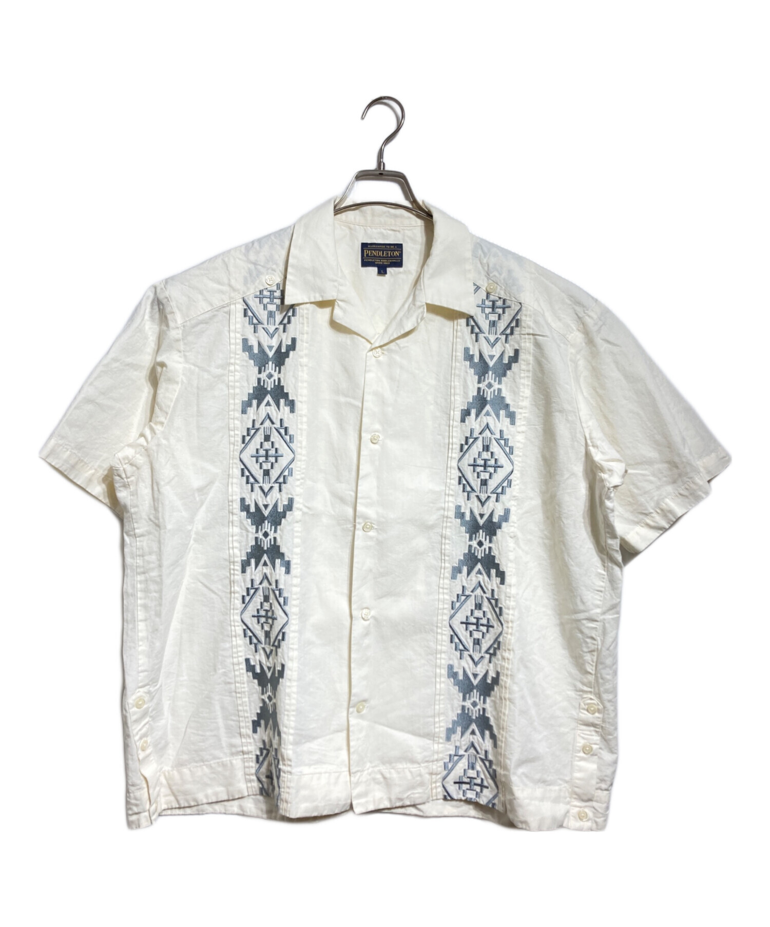 PENDLETON　キューバシャツsizeM 中古・古着通販】PENDLETON (ペンドルトン) ネイティブ刺繍キューバ