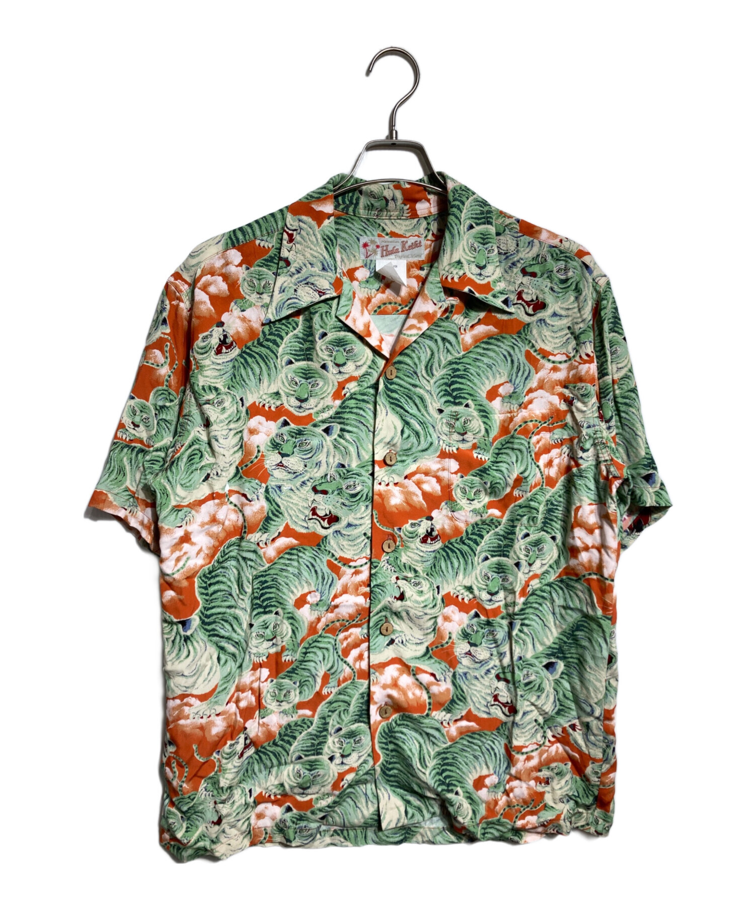 中古・古着通販】Hula Keiki (フラケイキ) 虎柄アロハシャツ グリーン