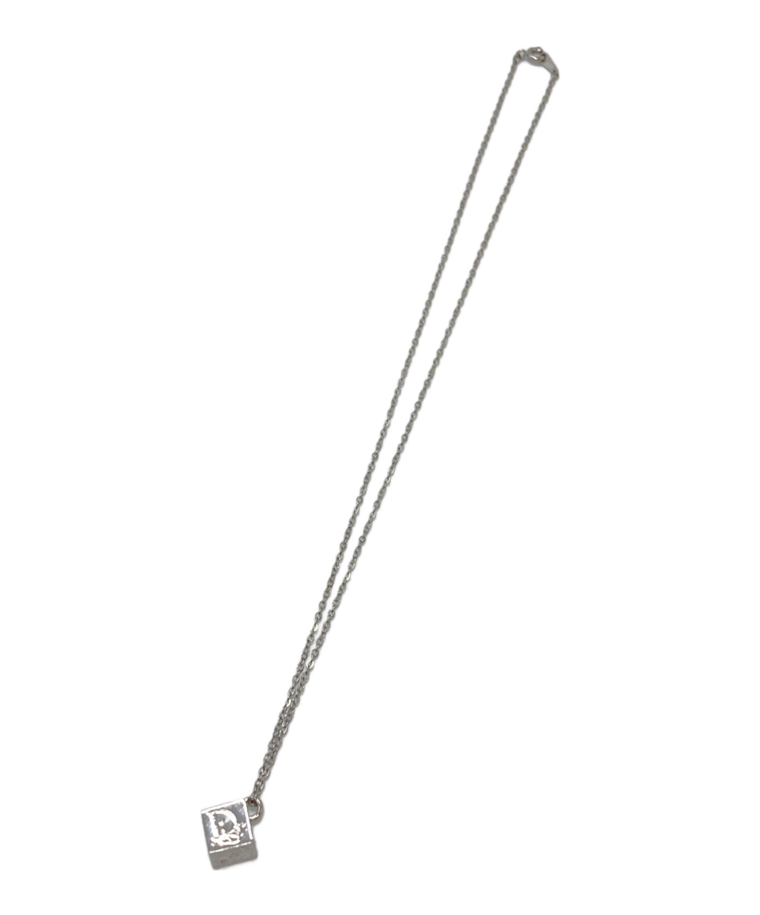 【最終値下げ】Christian Dior ダイスモチーフ ネックレス シルバー 中古・古着通販】Christian Dior (クリスチャン ディオール) ダイス