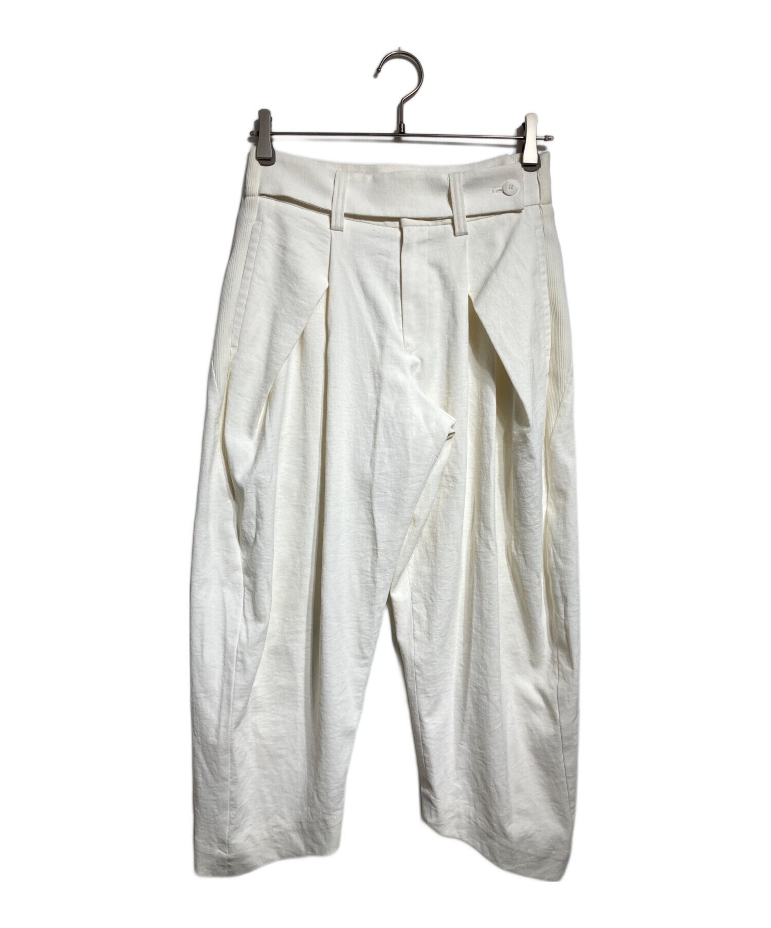 ISSEY MIYAKE イッセイミヤケ ペルマネンテ リネン コットン パンツ 中古・古着通販】ISSEY MIYAKE (イッセイミヤケ) コットンリネンタック