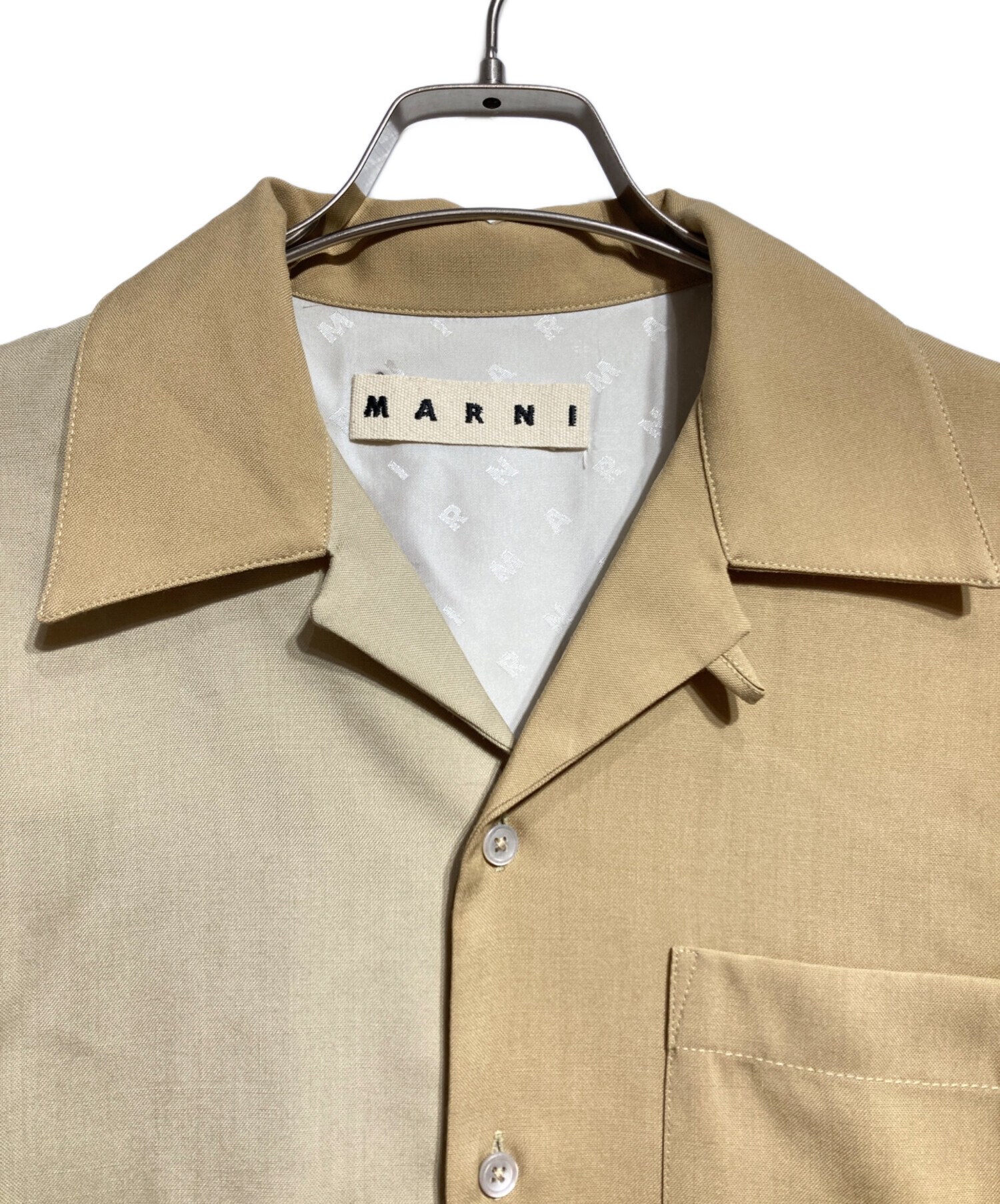 中古・古着通販】MARNI (マルニ) MA BOWLING SHIRT ベージュ サイズ:46