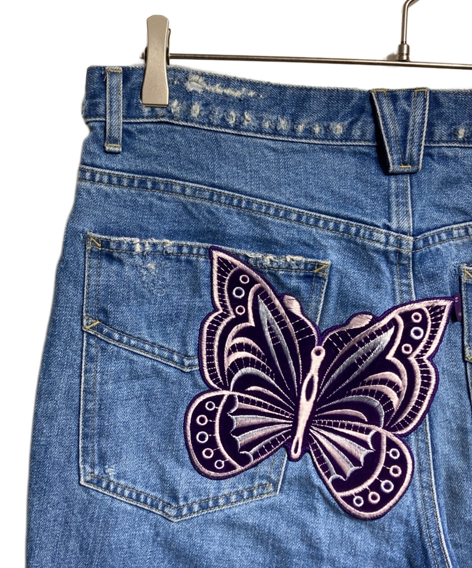 デニム+ジーンズ Needles Papillon Patches Straight Jean 中古・古着通販】Needles (ニードルズ) ASSORTED PATCHES STRAIGHT