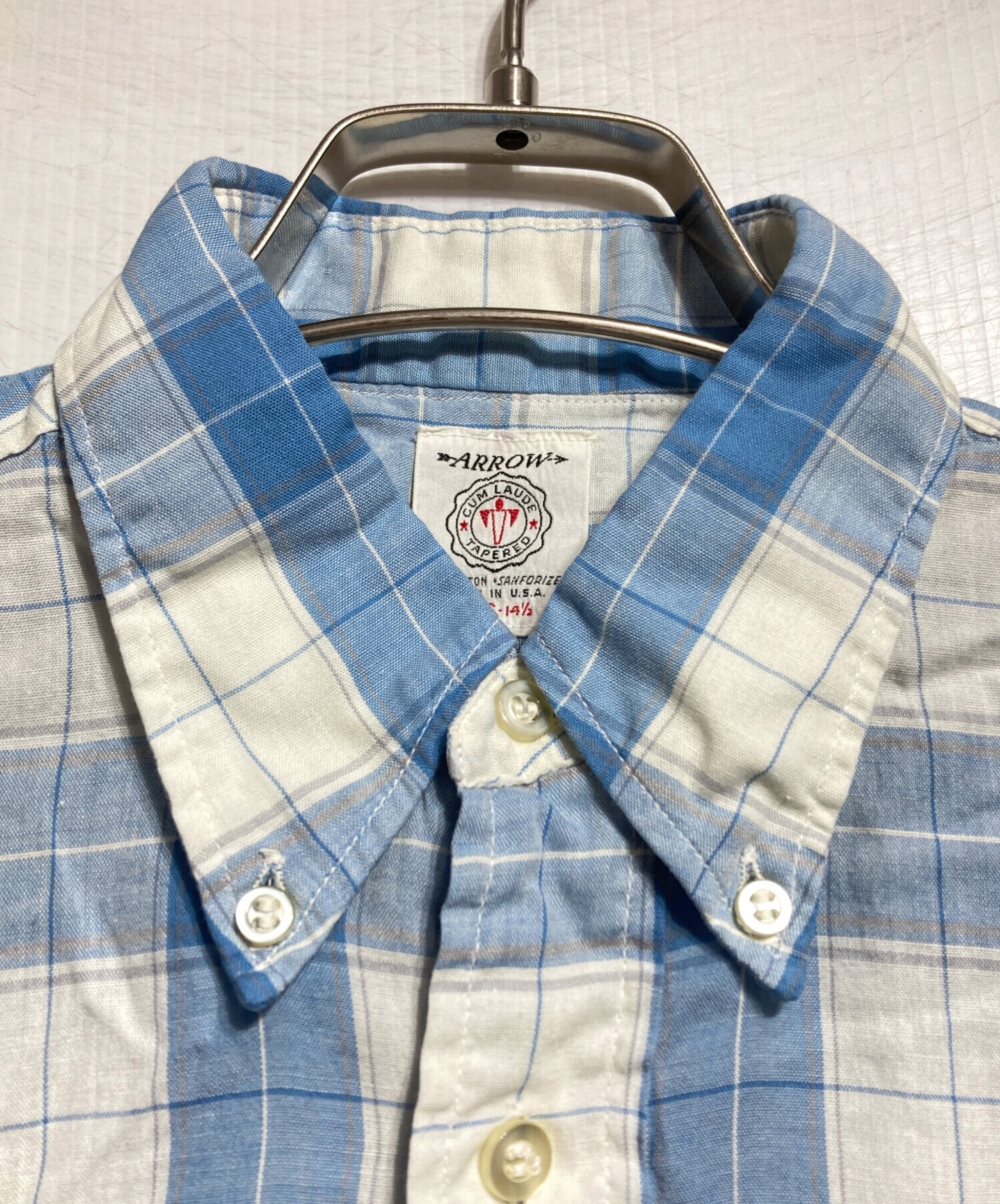 中古・古着通販】ARROW (アロー) 60's ブロックチェックシャツ/1960s